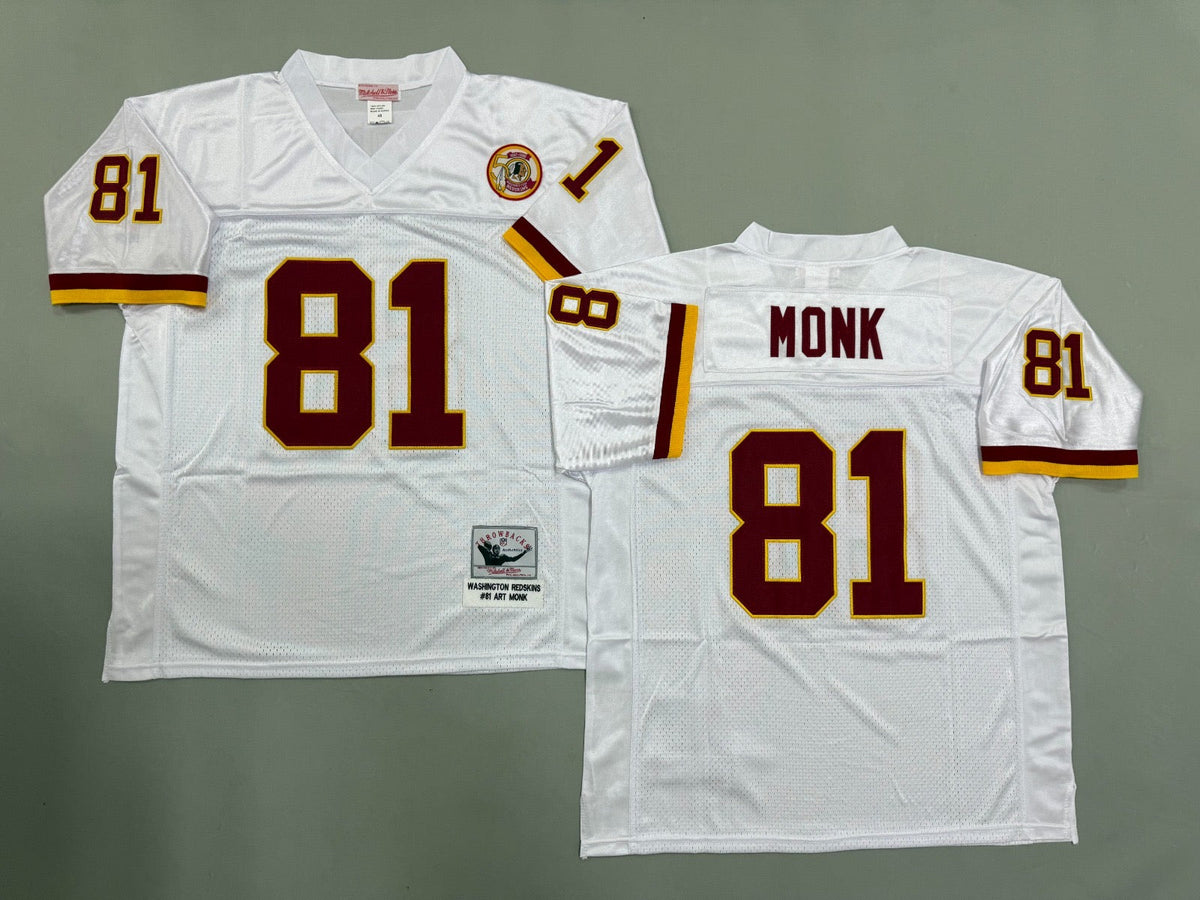 WASHINGTON REDSKINS ART MONK WHITE JERSEY