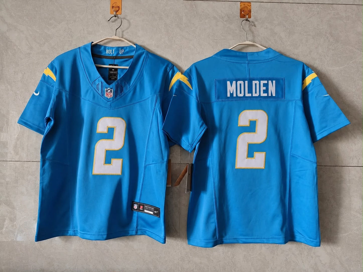 LOS ANGELES CHARGERS ELIJAH MOLDEN BABY BLUE JERSEY