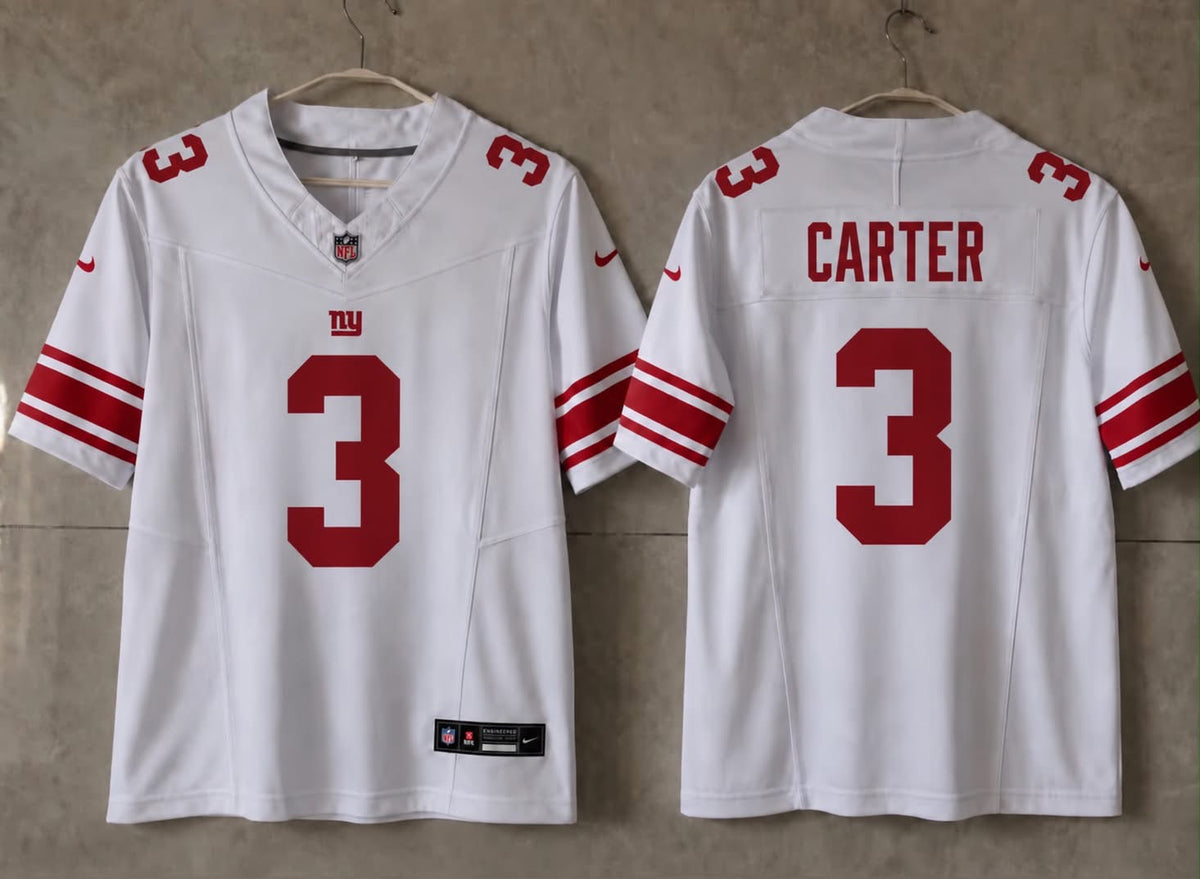NEW YORK GIANTS ABDUL CARTER WHITE JERSEY