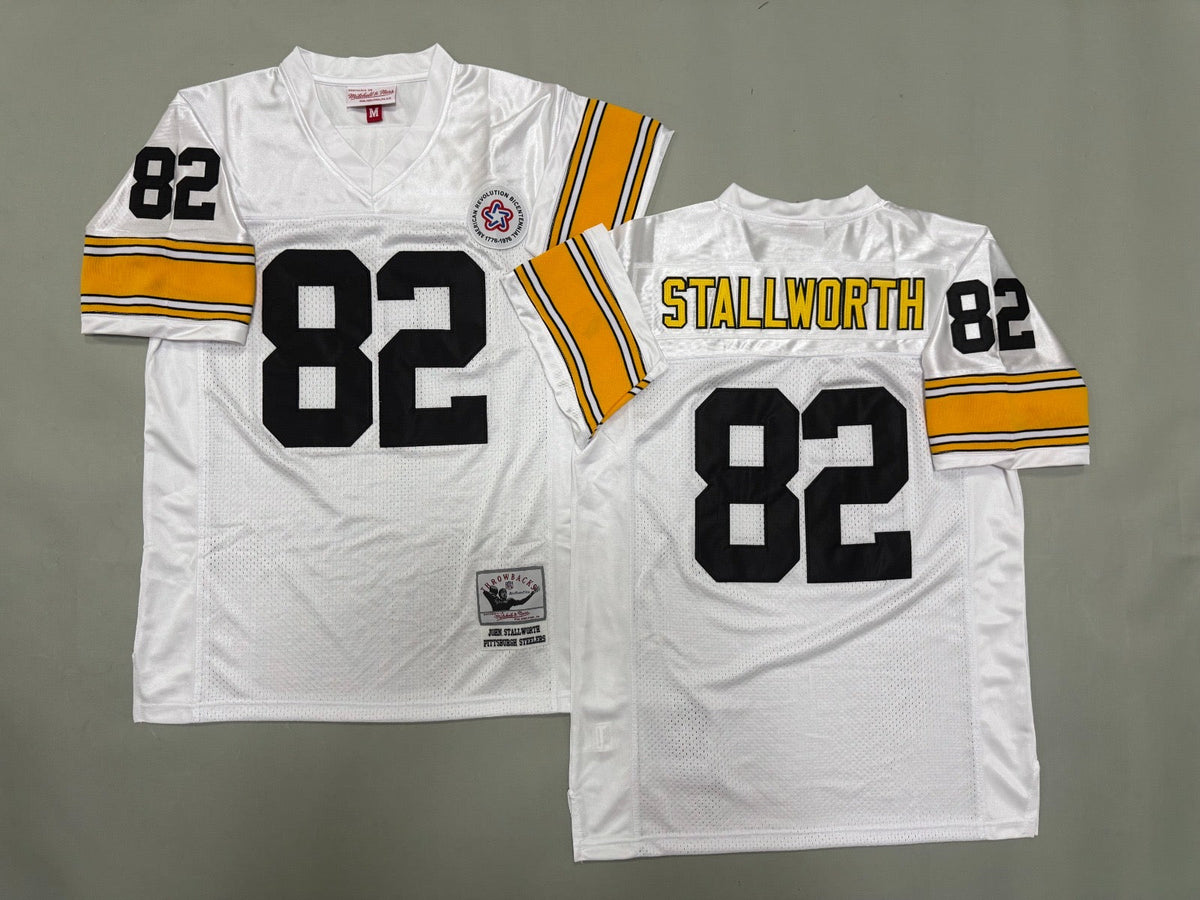 PITTSBURGH STEELERS JOHN STALLWORTH WHITE VINTAGE JERSEY