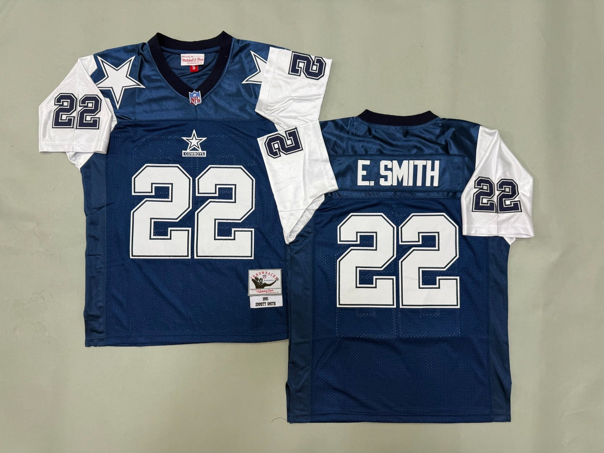DALLAS COWBOYS EMMITT SMITH BLUE VINTAGE JERSEY