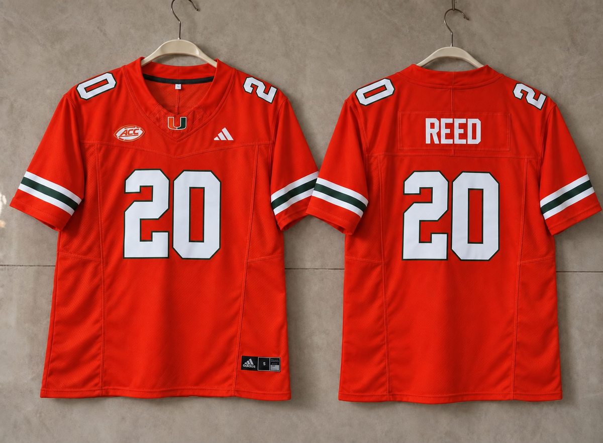 MIAMI HURRICANES ED REED ORANGE JERSEY