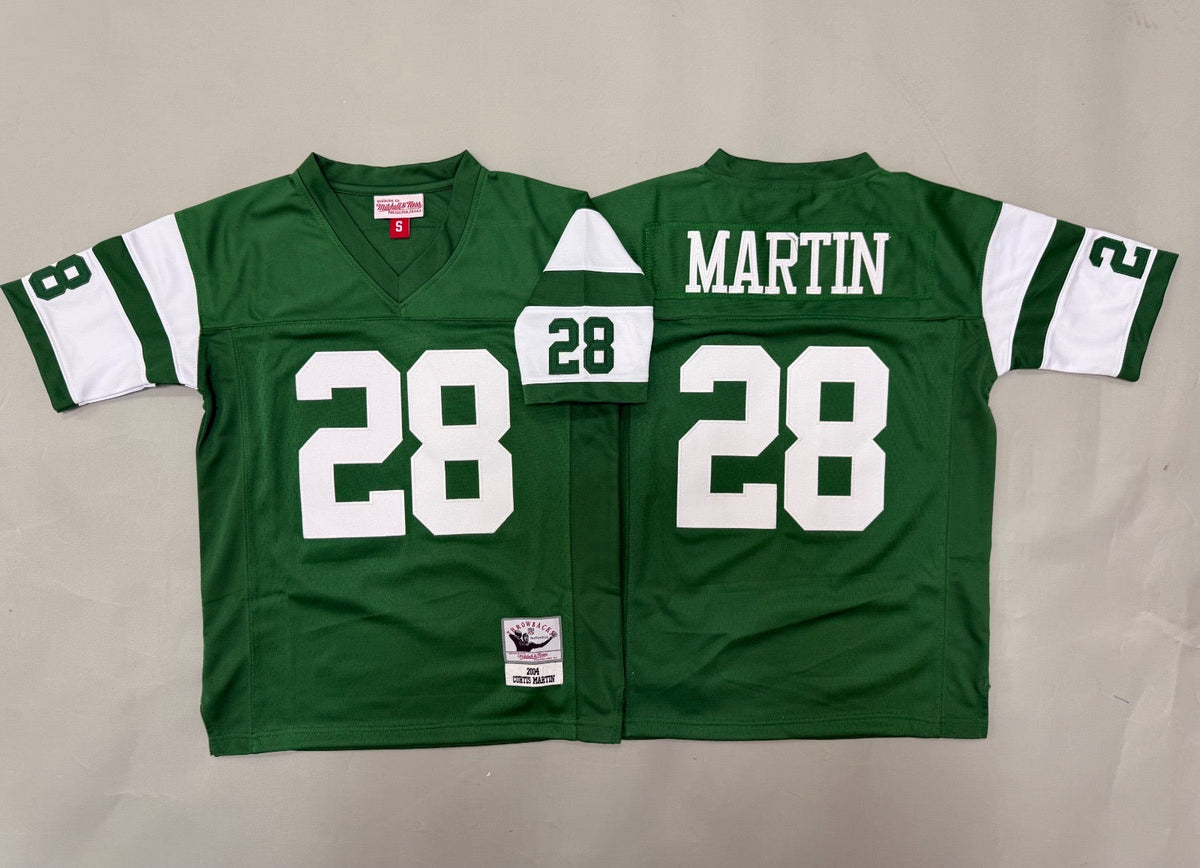 NEW YORK JETS CURTIS MARTIN GREEN VINTAGE JERSEY