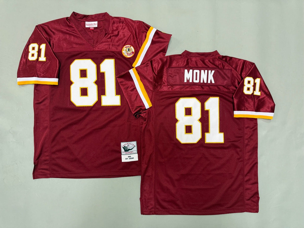 WASHINGTON REDSKINS ART MONK RED JERSEY