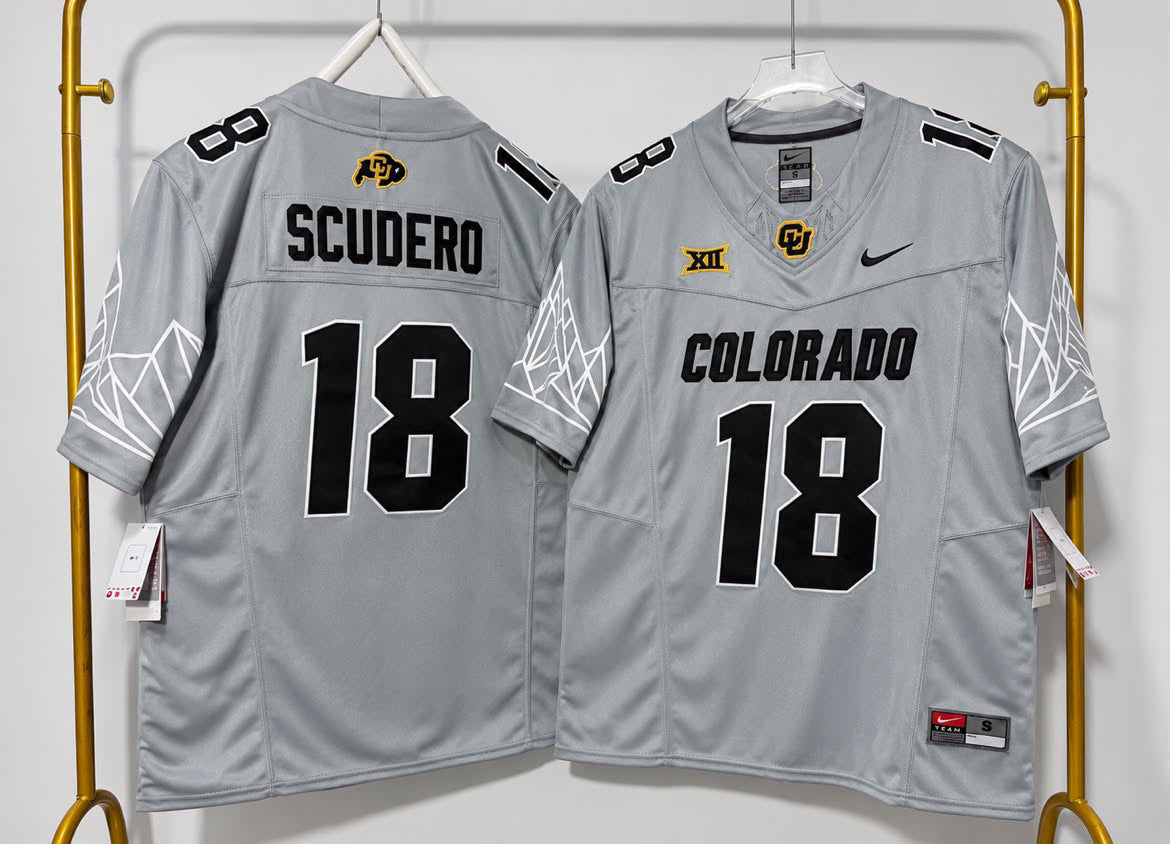 COLORADO BUFFALOES DANNY SCUDERO GREY JERSEY