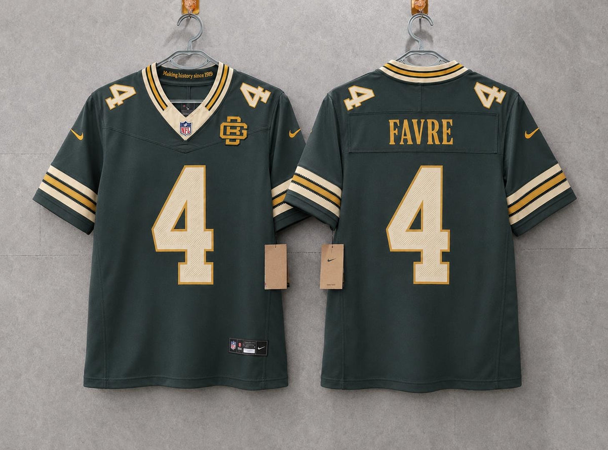 GREEN BAY PACKERS BRETT FAVRE GREEN RIVAL JERSEY
