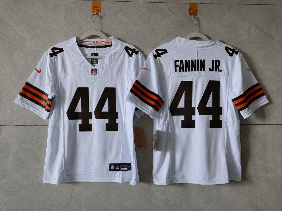 CLEVELAND BROWNS HAROLD FANNIN JR WHITE JERSEY