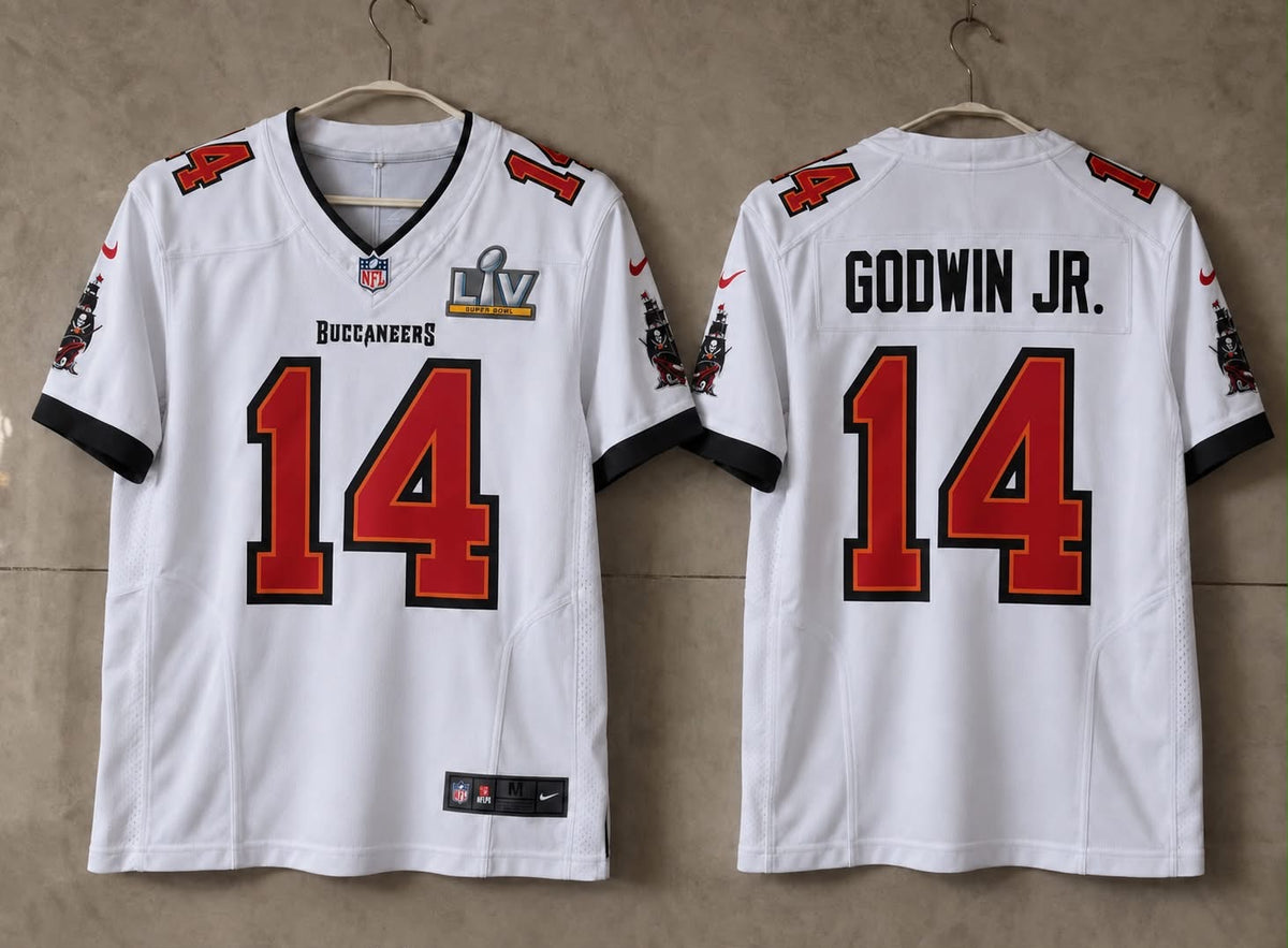 TAMPA BAY BUCCANEERS CHRIS GODWIN SUPER BOWL WHITE JERSEY