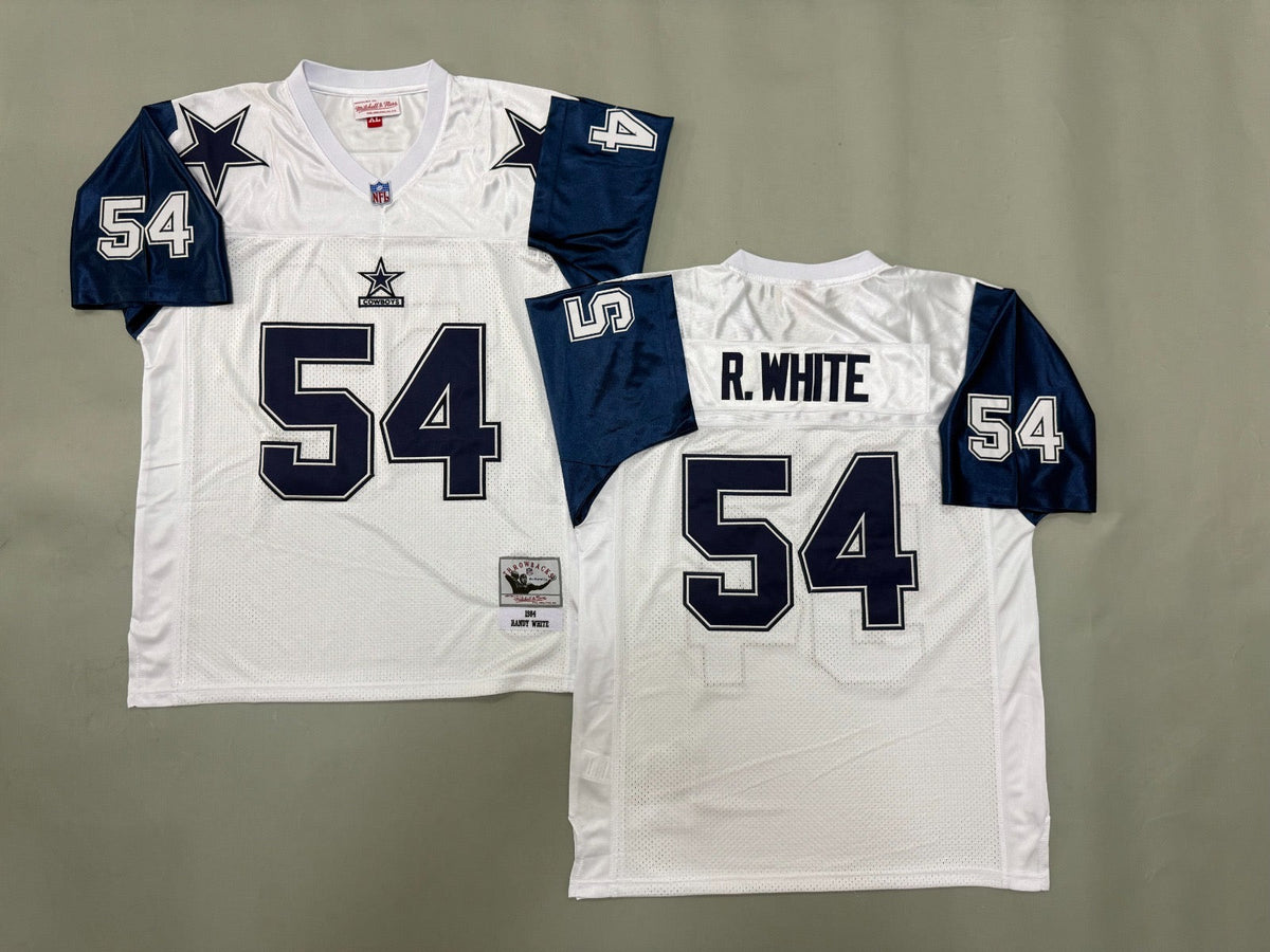DALLAS COWBOYS RANDY WHITE WHITE VINTAGE JERSEY