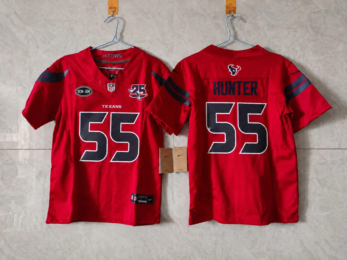 HOUSTON TEXANS DANIELLE HUNTER RED 25 YEAR ANNIVERSARY JERSEY