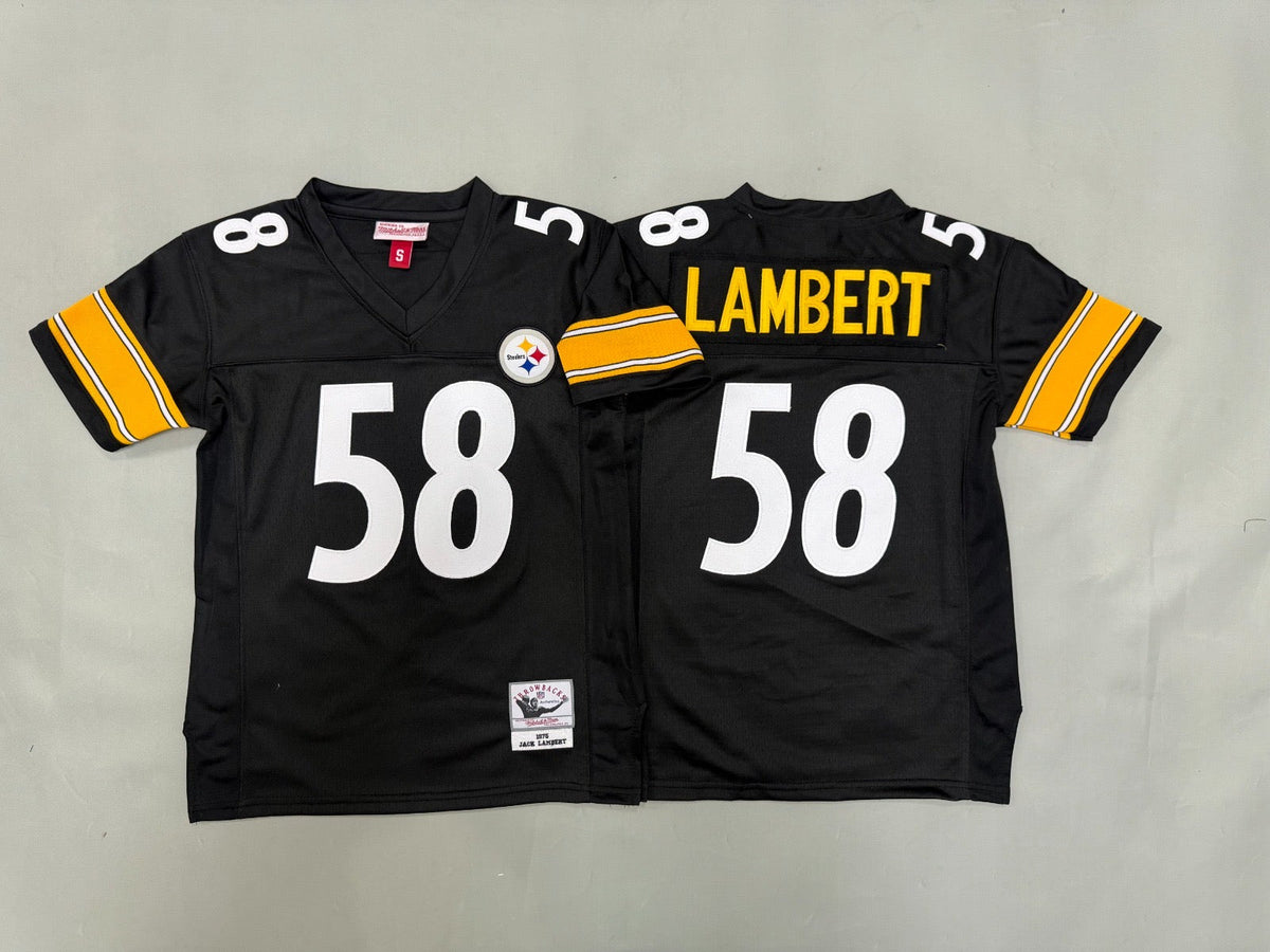PITTSBURGH STEELERS JACK LAMBERT BLACK VINTAGE JERSEY