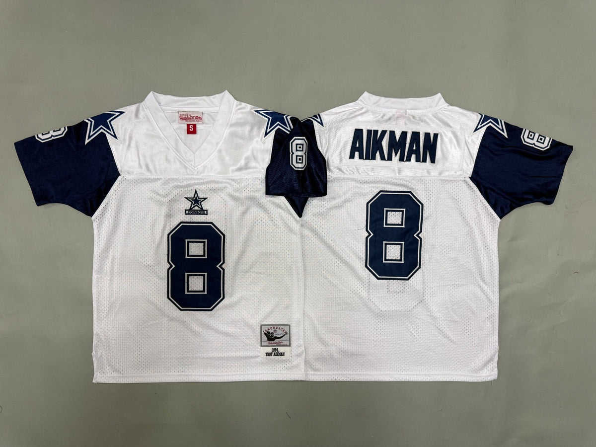 DALLAS COWBOYS TROY AIKMAN WHITE VINTAGE JERSEY