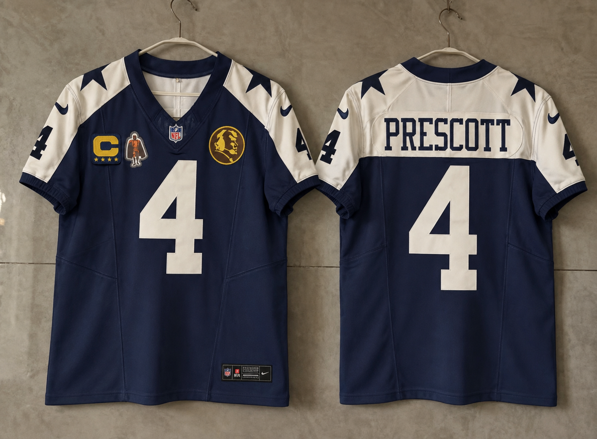 DALLAS COWBOYS DAK PRESCOTT THANKSGIVING IN GAME JERSEY