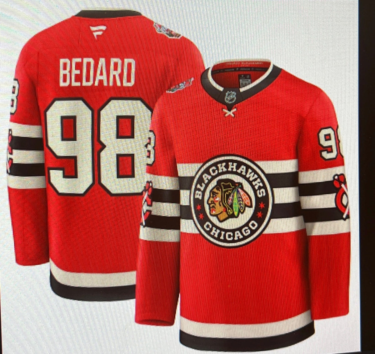 Chicago Blackhawks Connor Bedard red jersey