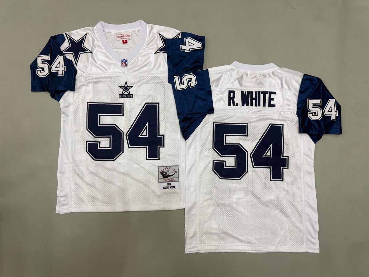 DALLAS COWBOYS RANDY WHITE WHITE VINTAGE JERSEY