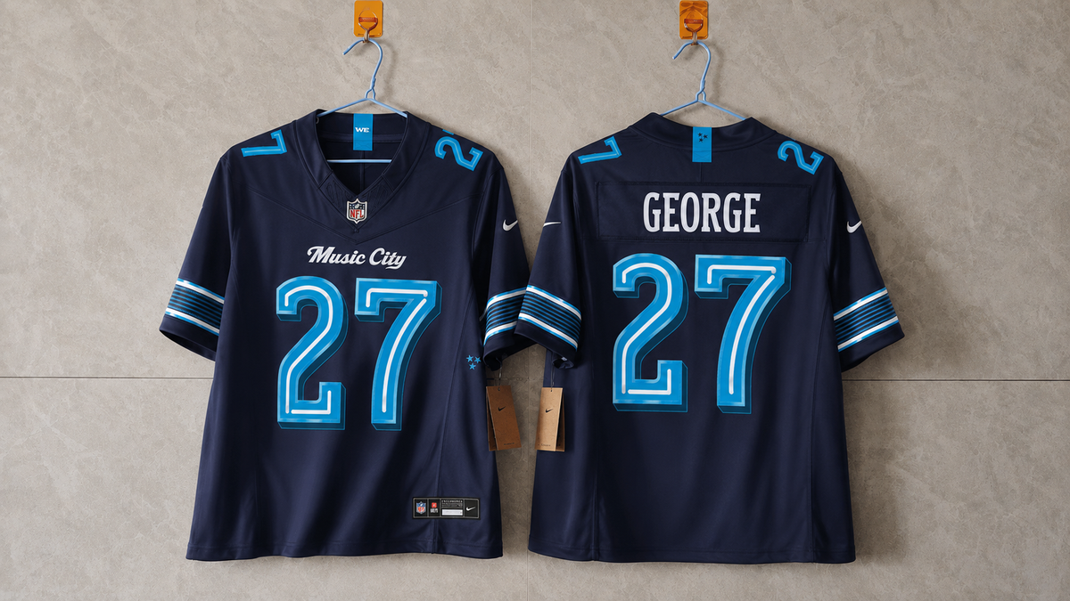 TENNESSEE TITANS EDDIE GEORGE RIVAL JERSEY