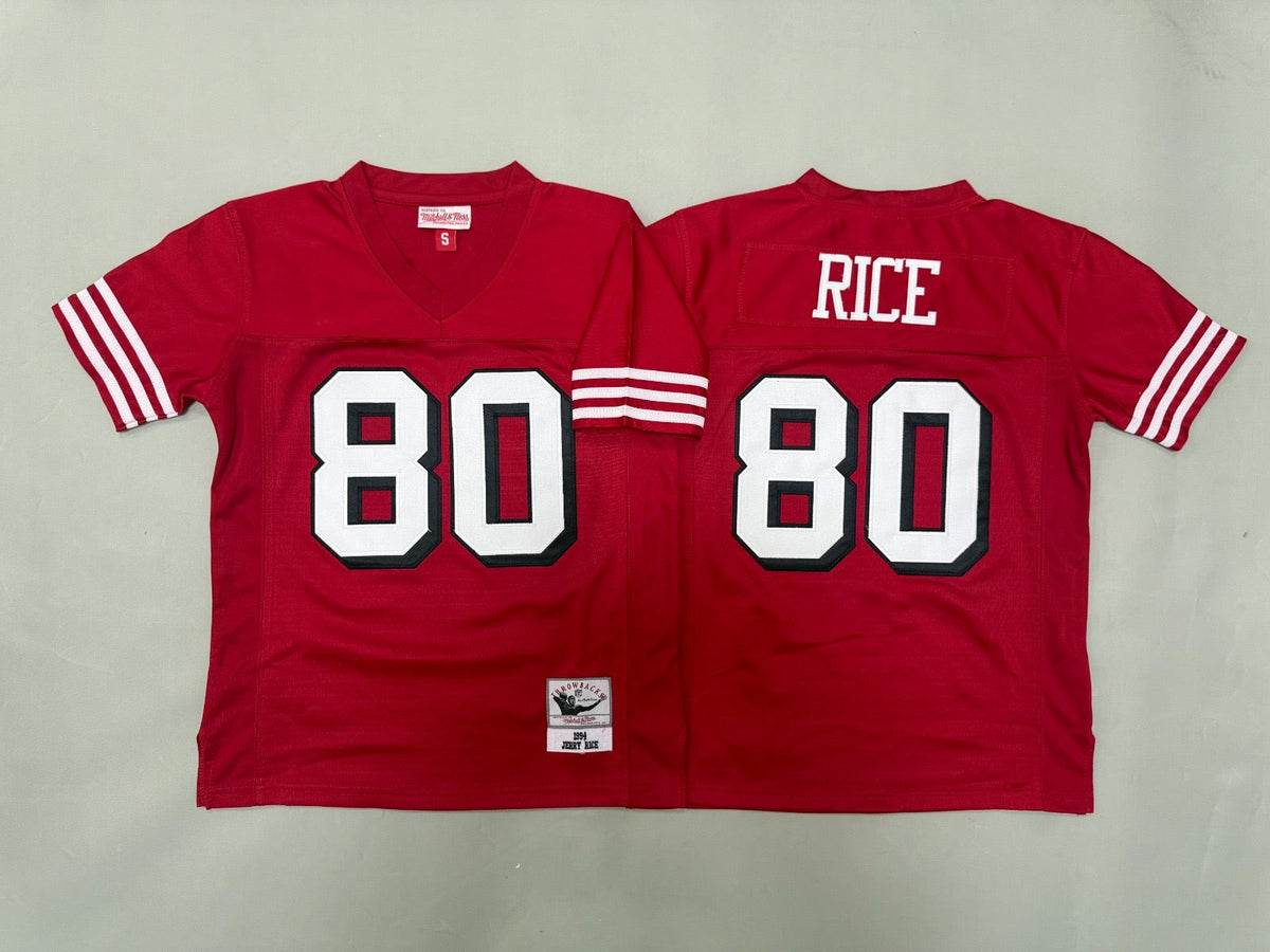 SAN FRANCISCO 49ERS JERRY RICE RED VINTAGE JERSEY