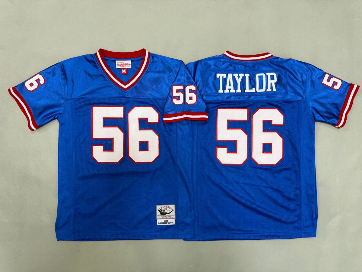 NEW YORK GIANTS LAWRENCE TAYLOR BLUE VINTAGE JERSEY