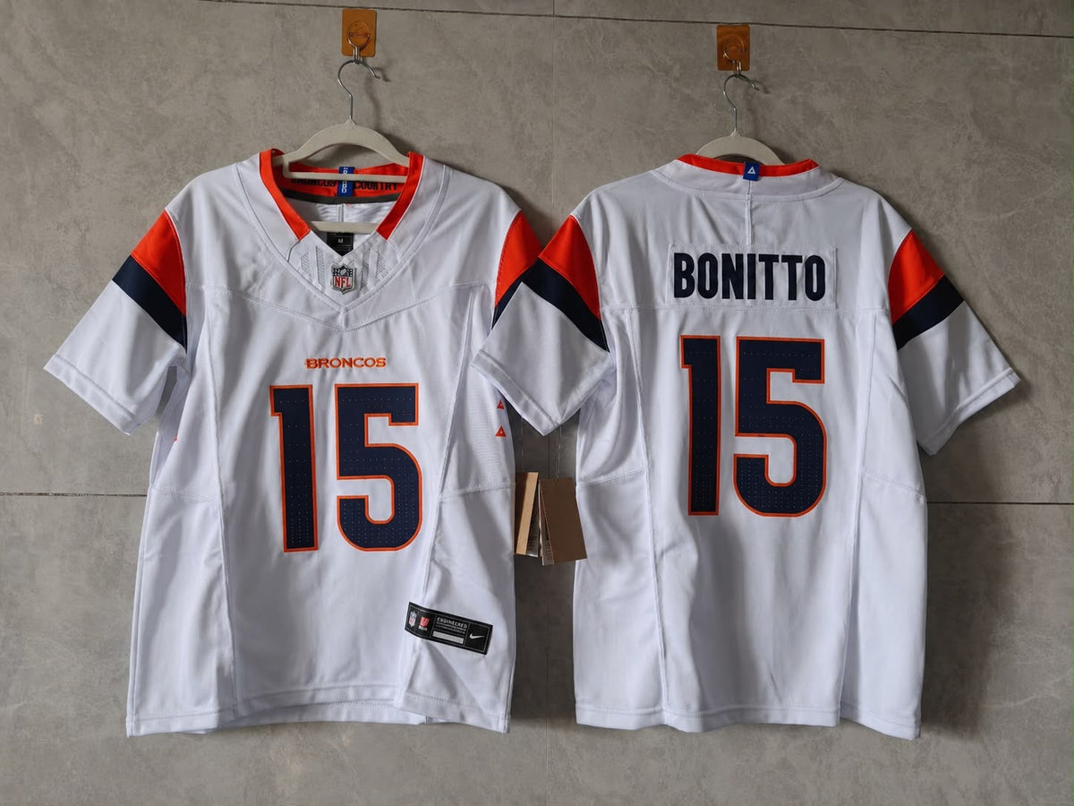 DENVER BRONCOS NICK BONITTO WHITE JERSEY