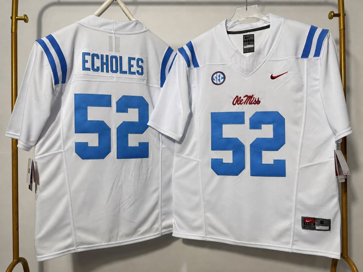 OLE MISS REBELS WILL ECHOLES WHITE JERSEY