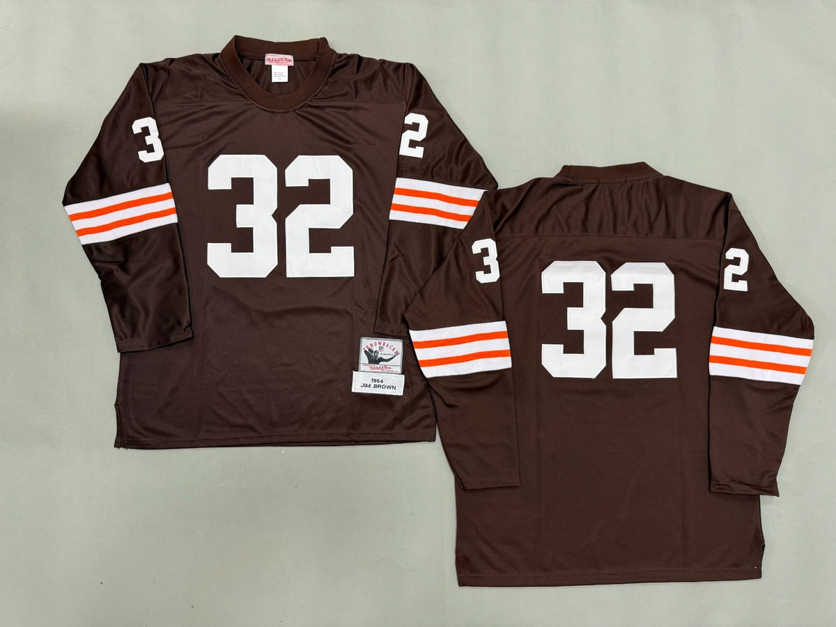 CLEVELAND BROWNS JIM BROWN BROWN VINTAGE JERSEYS
