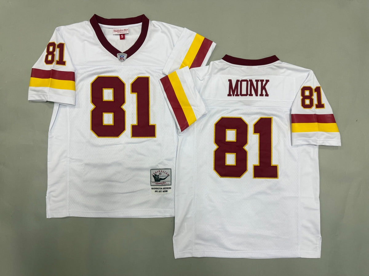 WASHINGTON REDSKINS ART MONK WHITE JERSEY