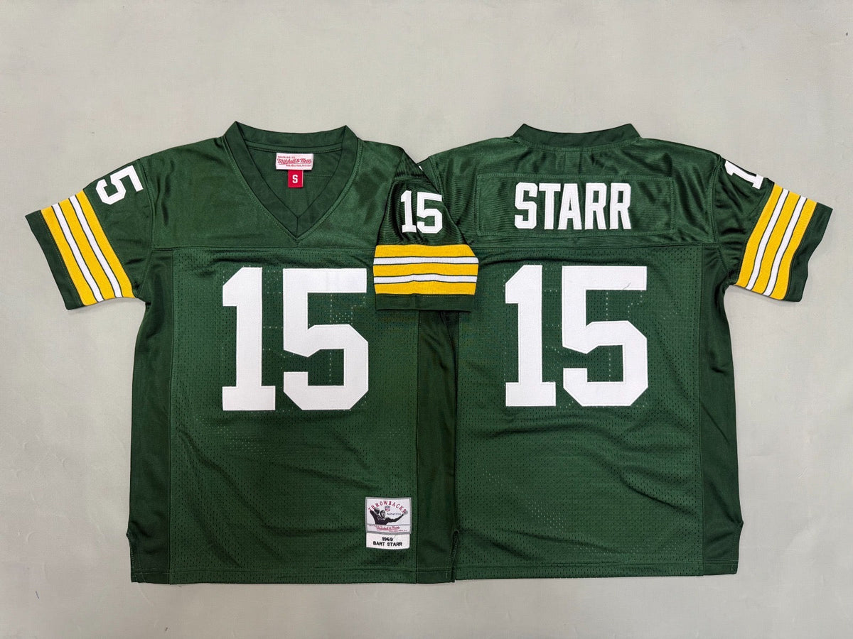 GREEN BAY PACKERS BART STARR GREEN VINTAGE JERSEY