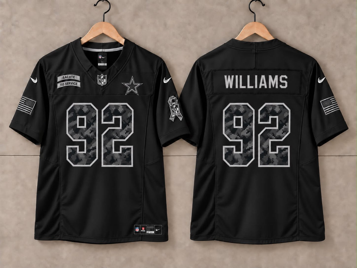 DALLAS COWBOYS QUINNEN WILLIAMS BLACK SALUTE TO SERVICE JERSEY