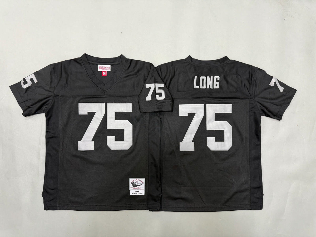 OAKLAND RAIDERS HOWIE LONG BLACK THROWBACK JERSEY