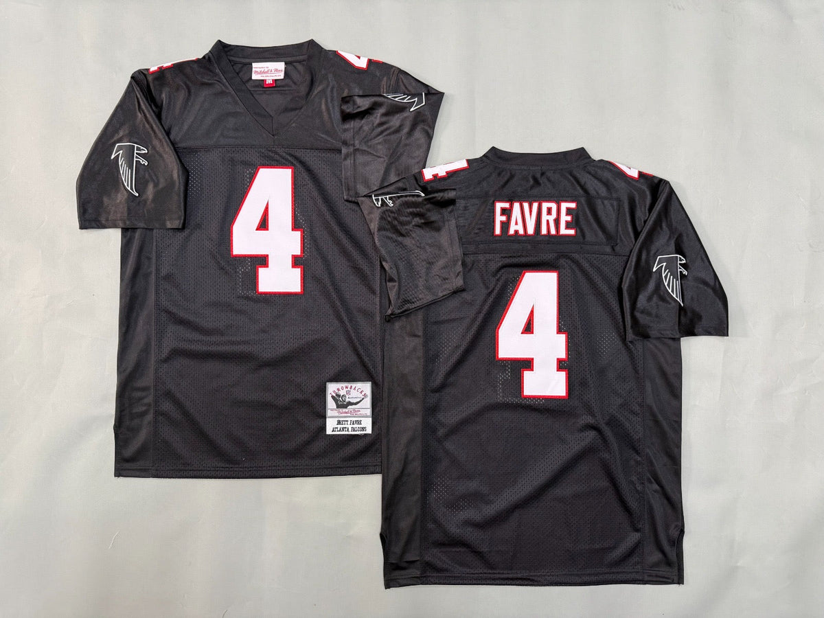 ATLANTA FALCONS BRETT FARVE BLACK VINTAGE JERSEY