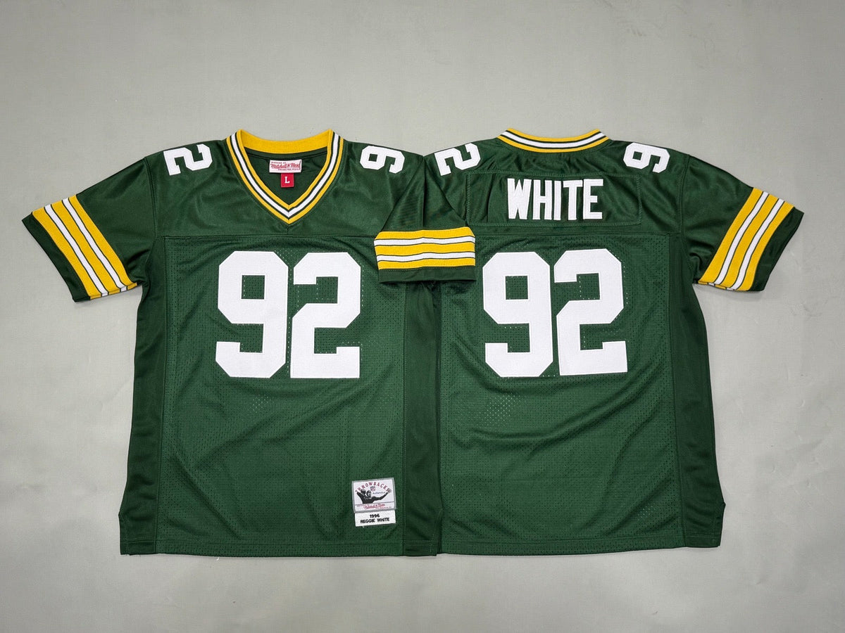 GREEN BAY PACKERS REGGIE WHITE GREEN VINTAGE JERSEY