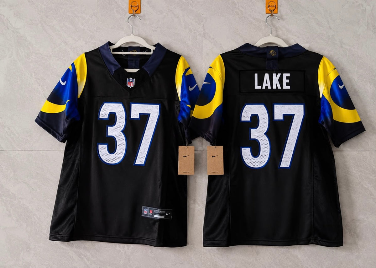 LOS ANGELES RAMS QUENTIN LAKE BLACK JERSEY