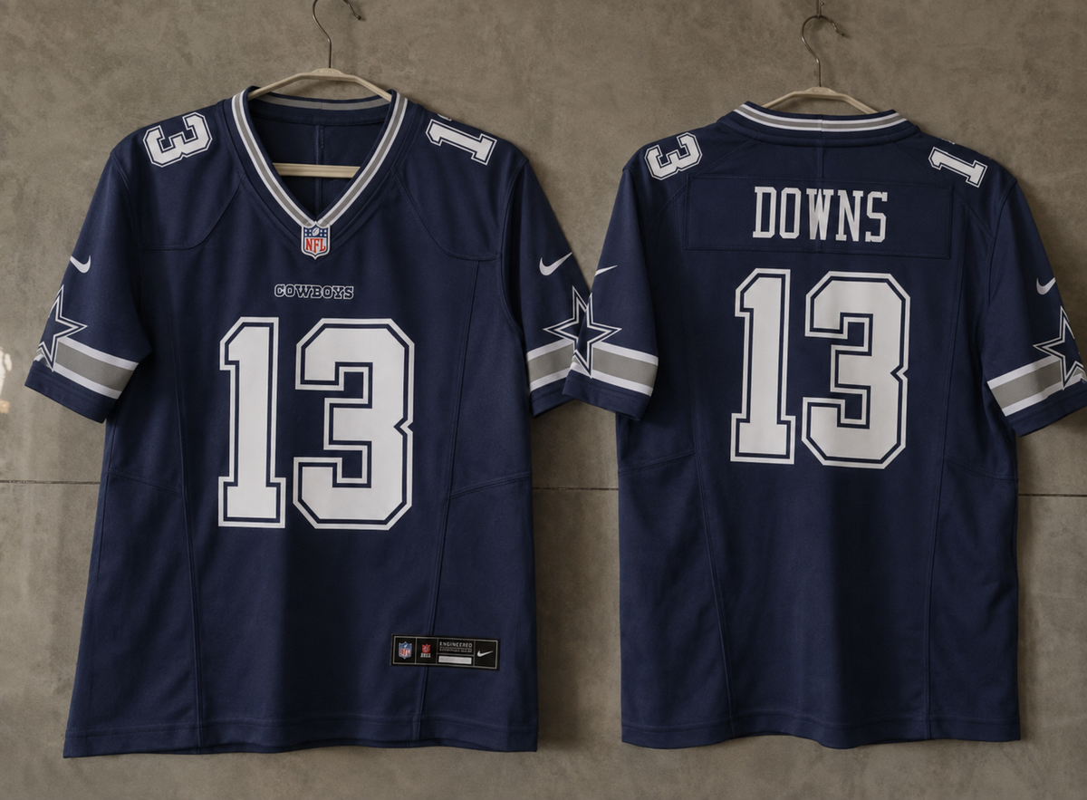 DALLAS COWBOYS CALEB DOWNS BLUE JERSEY