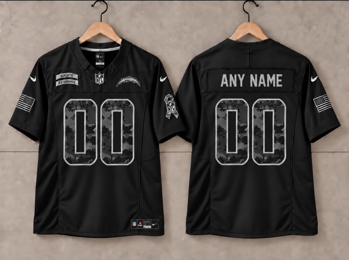 LOS ANGELES CHARGERS CUSTOM SALUTE TO SERVICE JERSEY