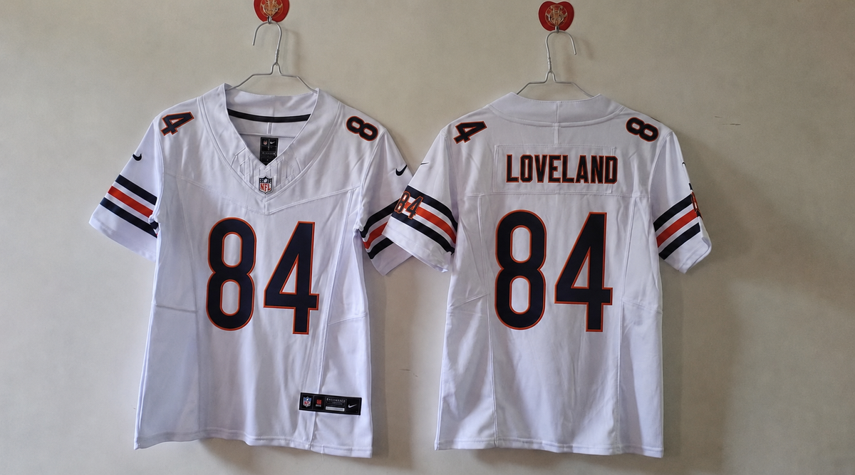 CHICAGO BEARS COLSTON LOVELAND WHITE JERSEY