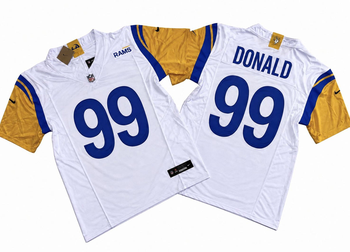 LOS ANGELES RAMS AARON DONALD WHITE JERSEY