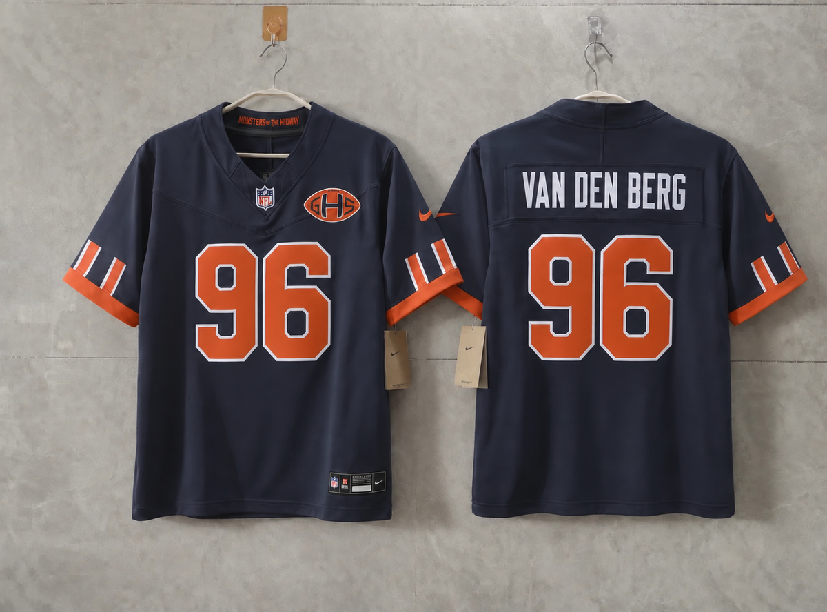 CHICAGO BEARS JORDAN VAN DEN BERG RIVAL JERSEY