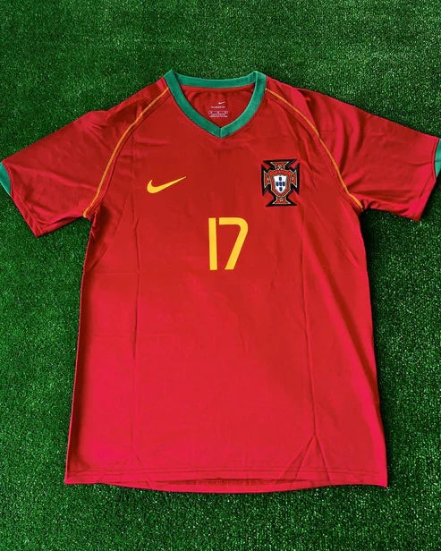 Cristiano Ronaldo Portugal 2006 World Cup Retro Short-Sleeve Football Jersey