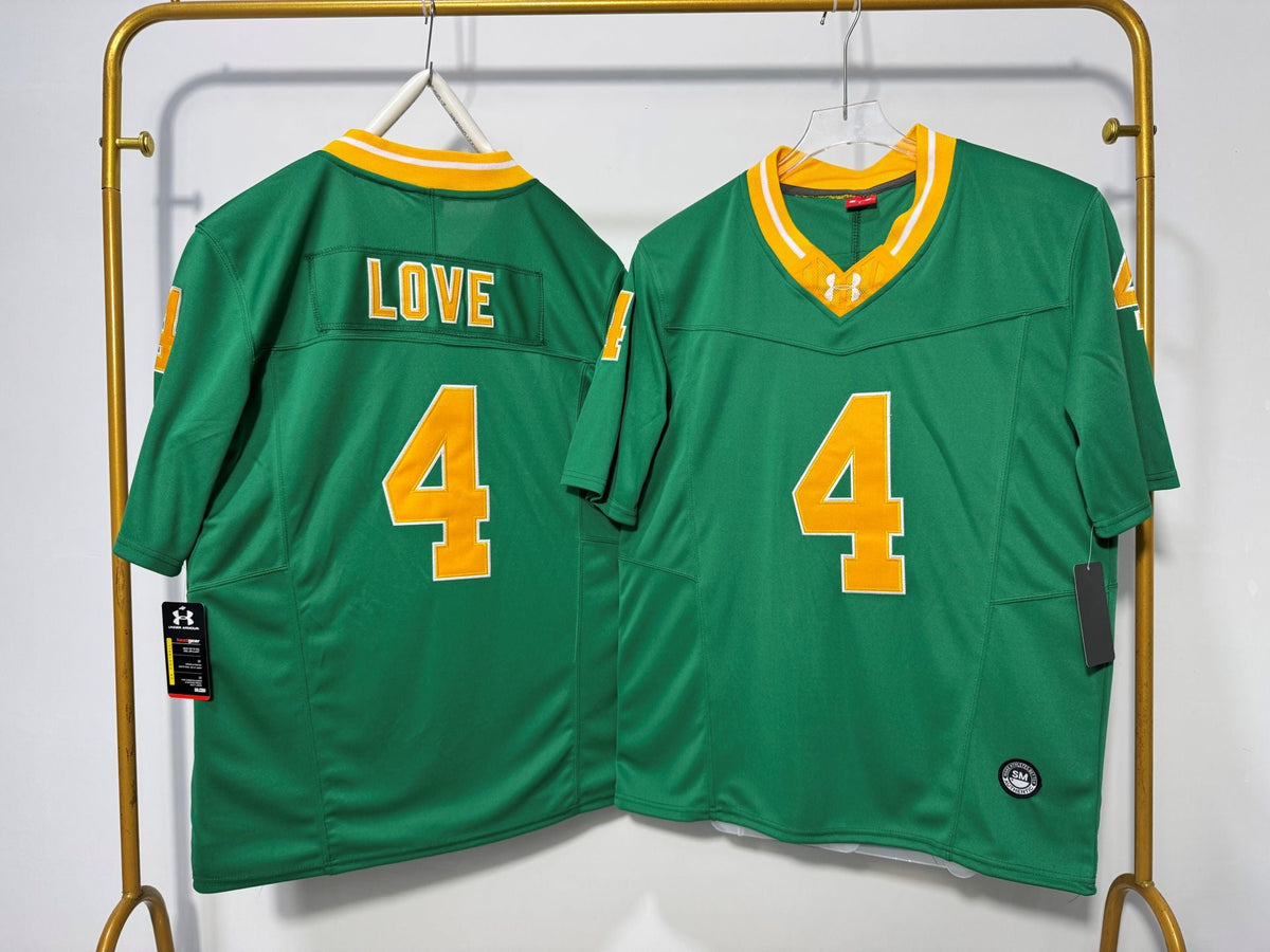 NOTRE DAME FIGHTING IRISH JEREMIYAH LOVE GREEN JERSEY