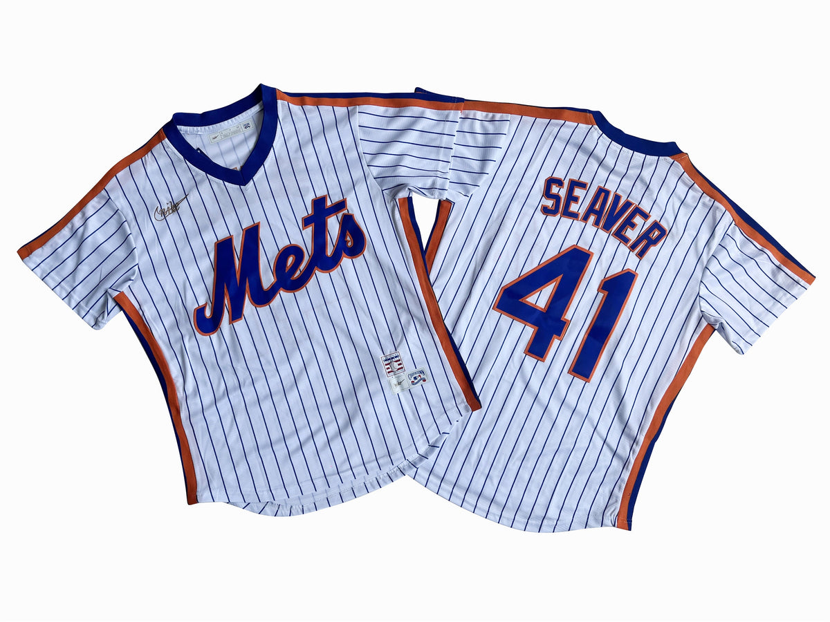 NEW YORK METS TOM SEAVER WHITE VINTAGE JERSEY