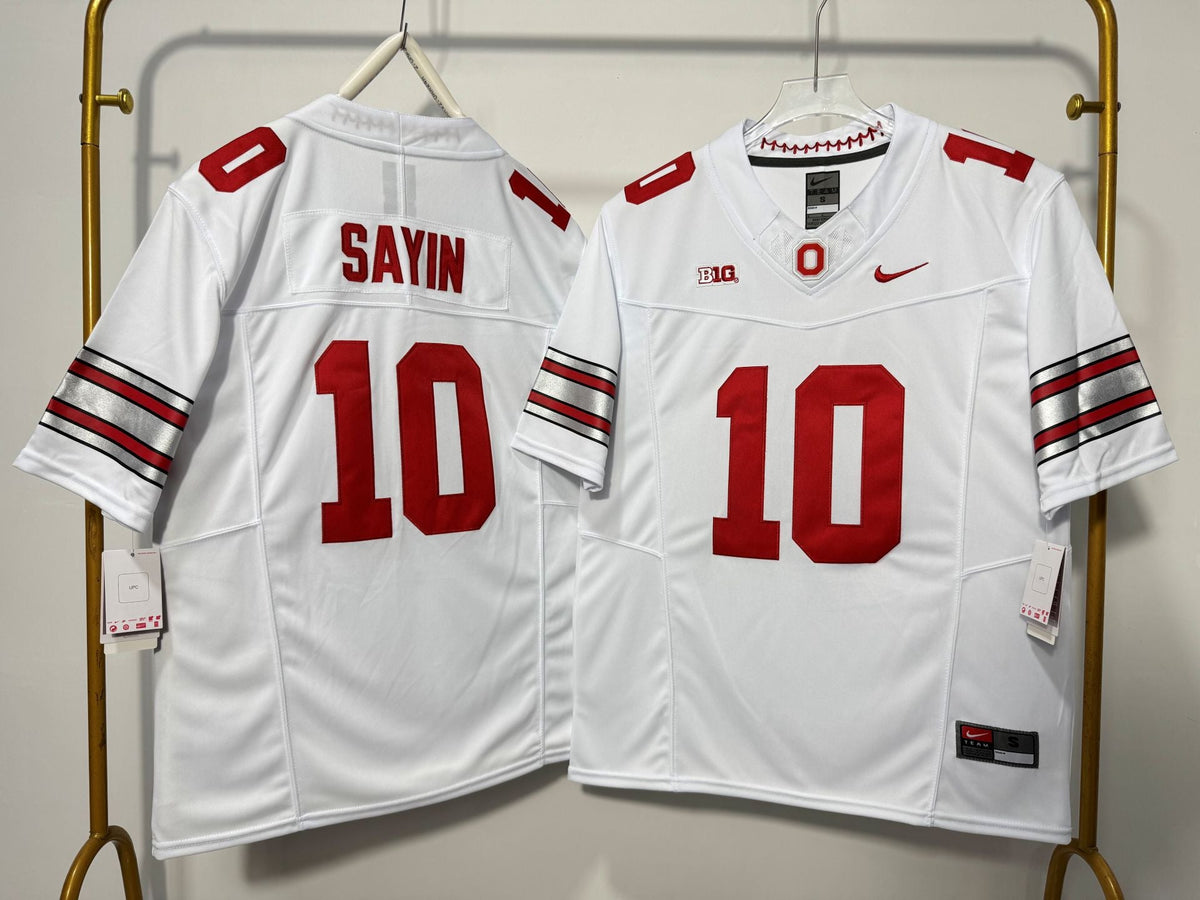 OHIO STATE BUCKEYES JULIAN SAYIN WHITE JERSEY