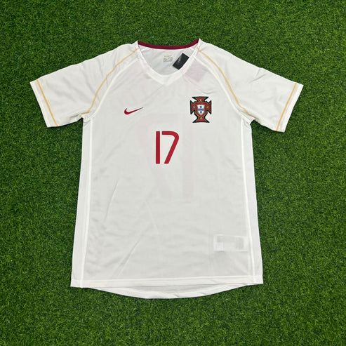 Cristiano Ronaldo 17 Portugal Debut Retro White Football Jersey
