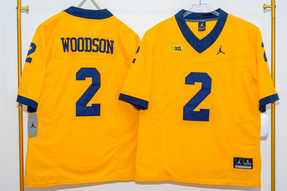 MICHIGAN WOLVERINES CHARLES WOODSON YELLOW JERSEY