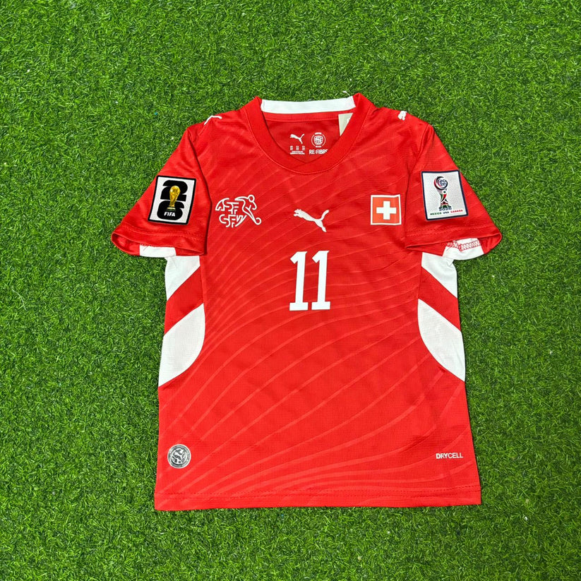 2026 WORLD CUP DAN NDOYE TEAM SWITZERLAND RED JERSEY