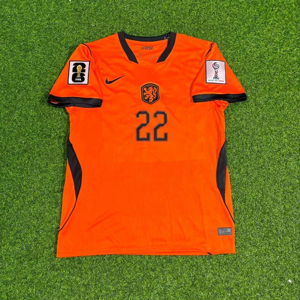 2026 WORLD CUP DENZEL DUMFRIES TEAM NETHERLANDS ORANGE JERSEY