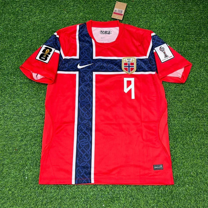 2026 WORLD CUP ERLING HAALAND TEAM NORWAY RED JERSEY