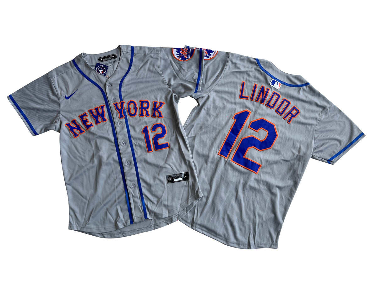 NEW YORK METS FRANCISCO LINDOR GREY JERSEY