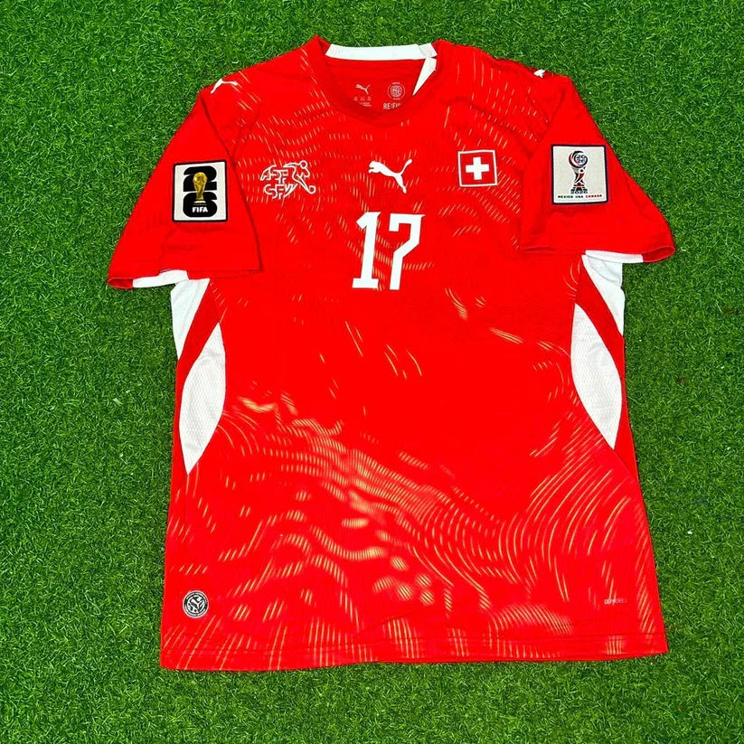 2026 WORLD CUP RUBEN VARGAS TEAM SWITZERLAND RED JERSEY