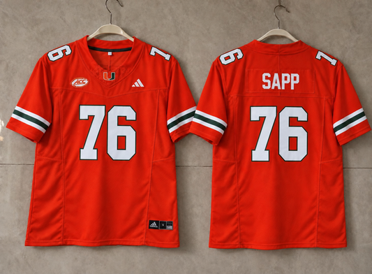 MIAMI HURRICANES WARREN SAPP ORANGE JERSEY