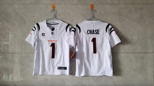 CINCINNATI BENGALS JAMAR CHASE WHITE JERSEY